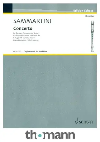 Schott Sammartini Concerto Blockflöte Aktuální