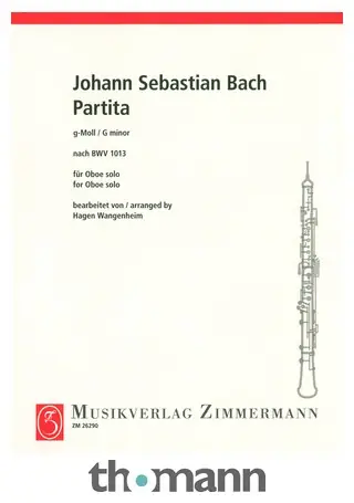 Zimmermann Verlag Bach Partita BWV 1013 Oboe Dokud Zásoby Vydrží