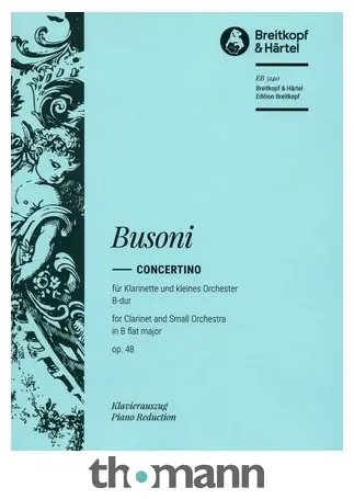 Breitkopf & Härtel Busoni Concertino Clarinet Cenově Výhodný