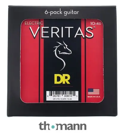 Vysoce Kvalitní DR Strings Veritas VTE-10 6-Pack