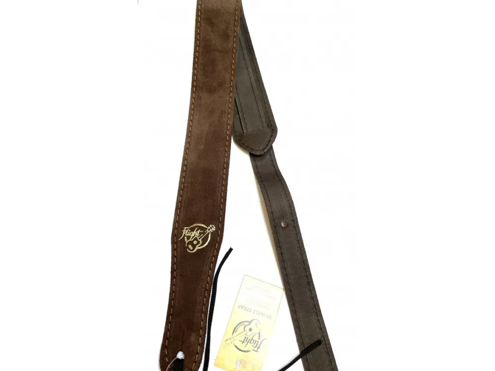 Bezpečná Platba Popruh na ukulele FLIGHT S43 Brown Suede