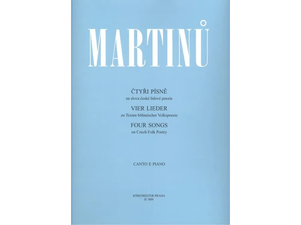 Martinů Čtyři písně na slova české lidové poezie / zpěv + klavír Bezpečná Platba