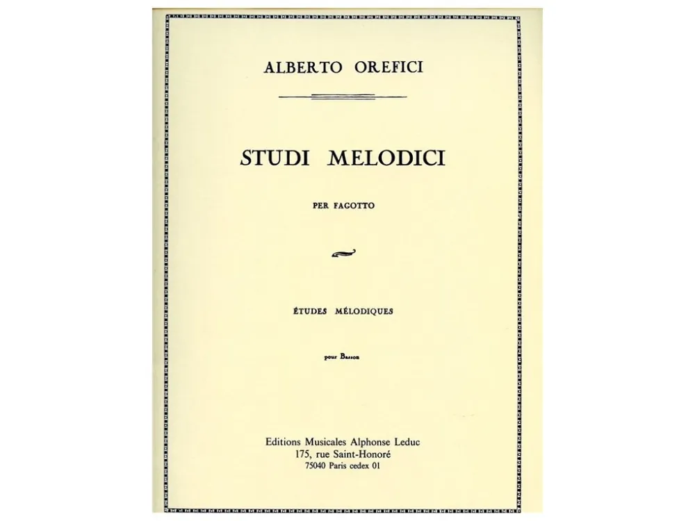 Noty pro fagot Studi Melodici Super Cena