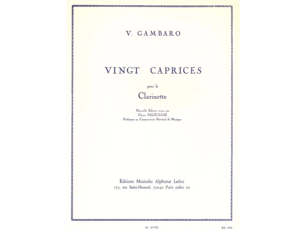 Noty pro klarinet 20 Caprices Poslední Šance