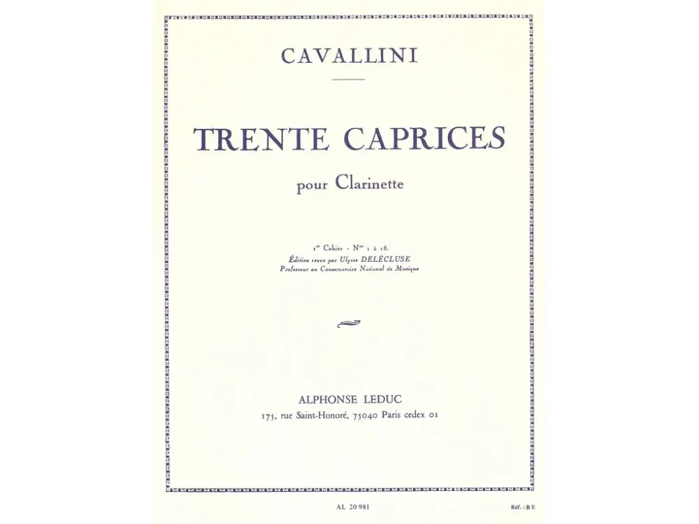 Nejprodávanější Noty pro klarinet 30 Caprices Vol.1