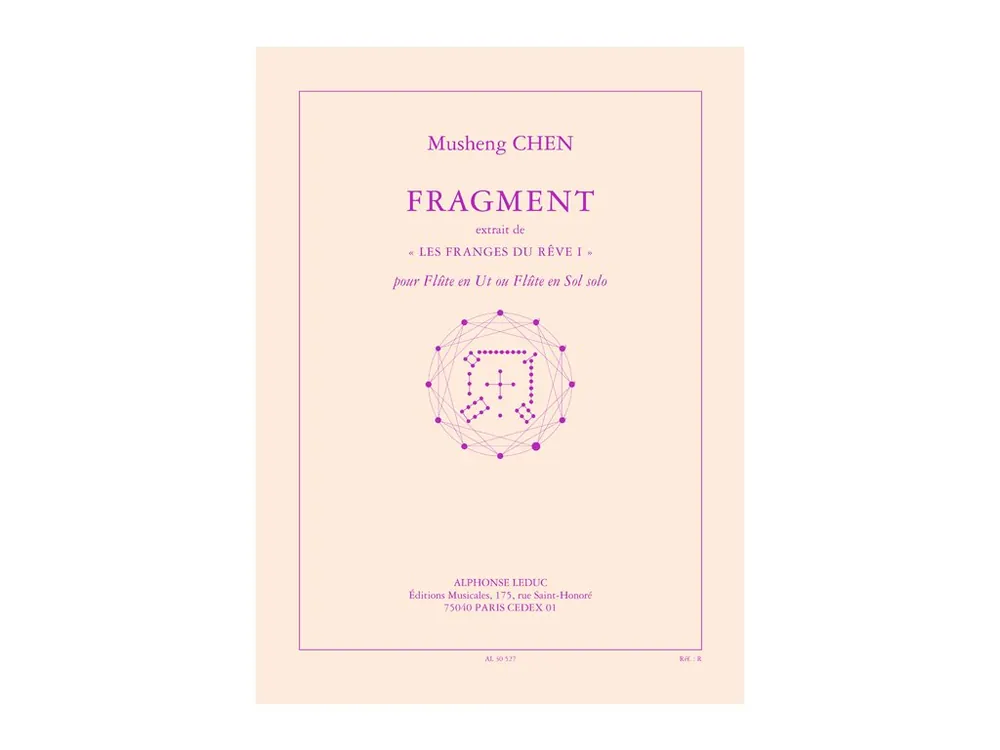Noty pro flétny Fragment, Extrait de Les Franges Du Rêve Akce