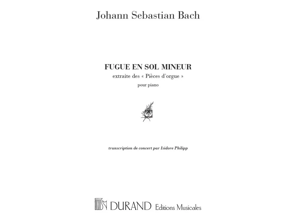 Pouze Dnes Noty pro piano Fugue En Sol Mineur, Bwv 578