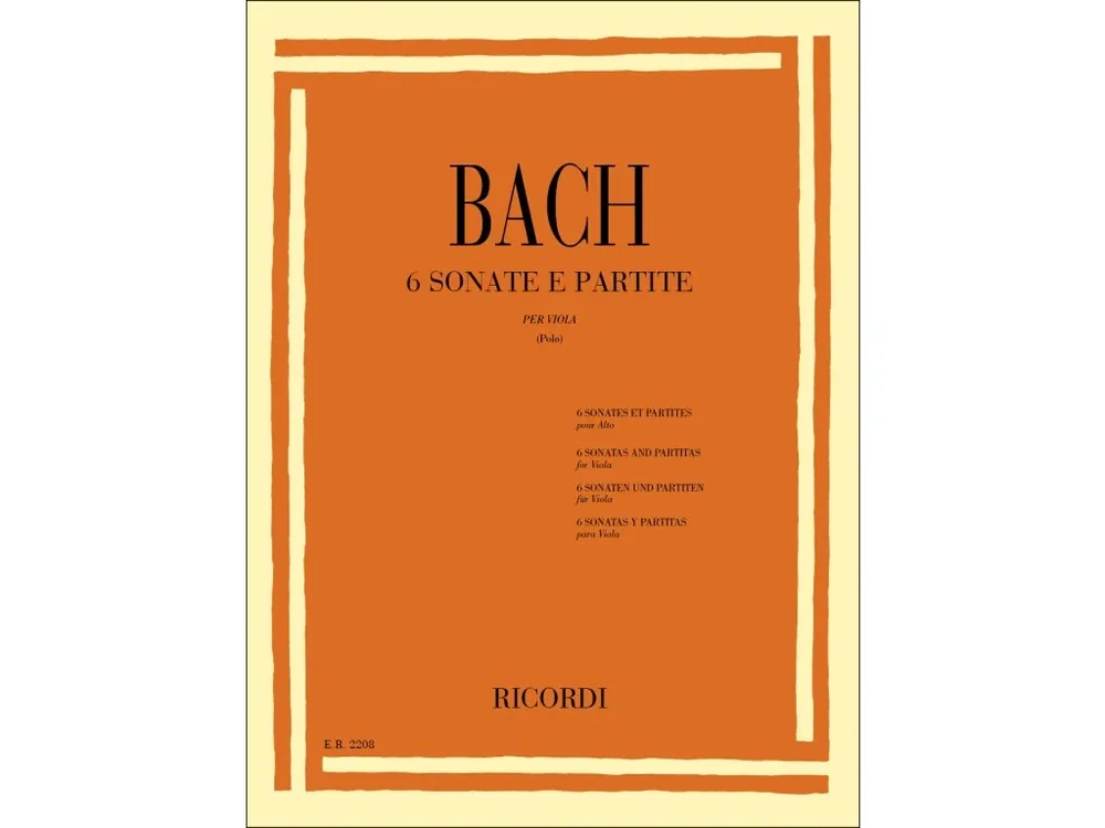 Autentický Noty pro violu 6 Sonate E Partite Bwv 1001 - 1006