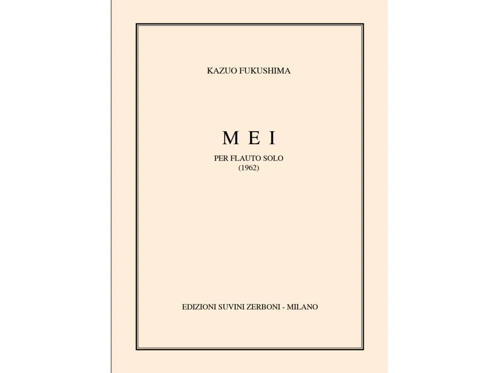 Přímo Od Výrobce Noty pro flétny Mei (1962) Per Flauto Solo
