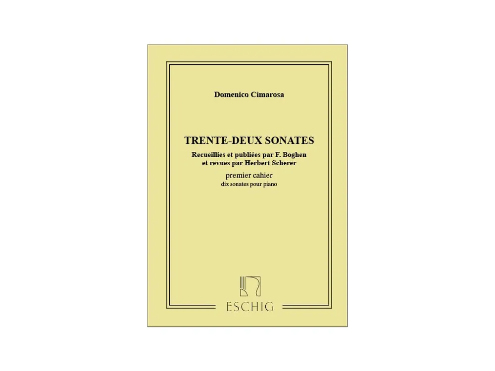 Autentický Noty pro piano 32 Sonates, Recueillies Et Publiees Par F. Boghen,
