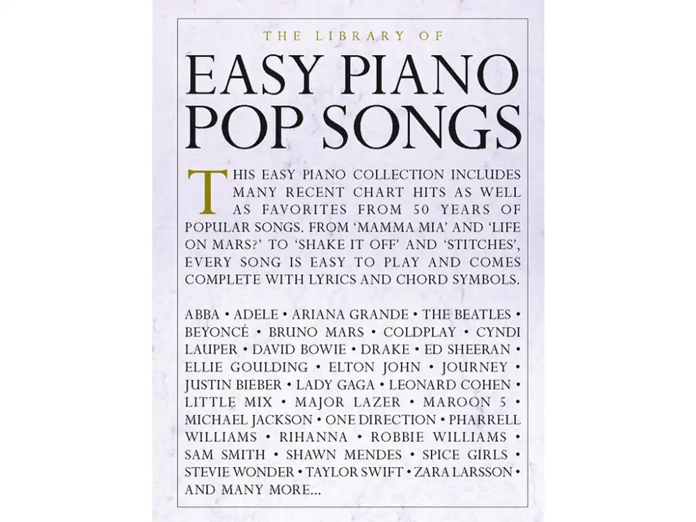 Nejlepší Volba Noty pro piano The Library Of Easy Piano Pop Songs