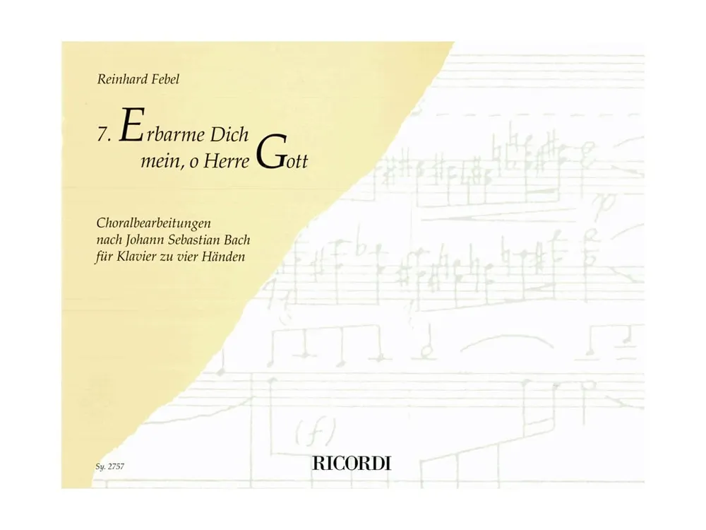 Noty pro piano Erbarme Dich mein, o Herre Gott Vysoce Kvalitní