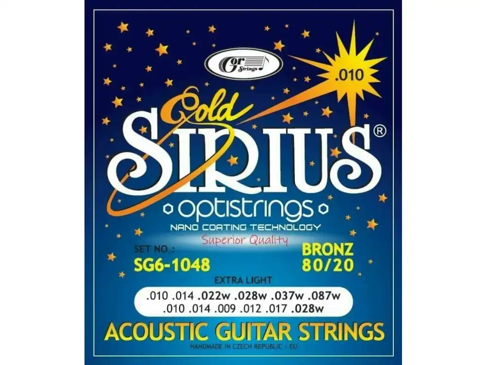 Struny na akustickou kytaru GORSTRINGS SIRIUS Gold SG6-1048 Sleva