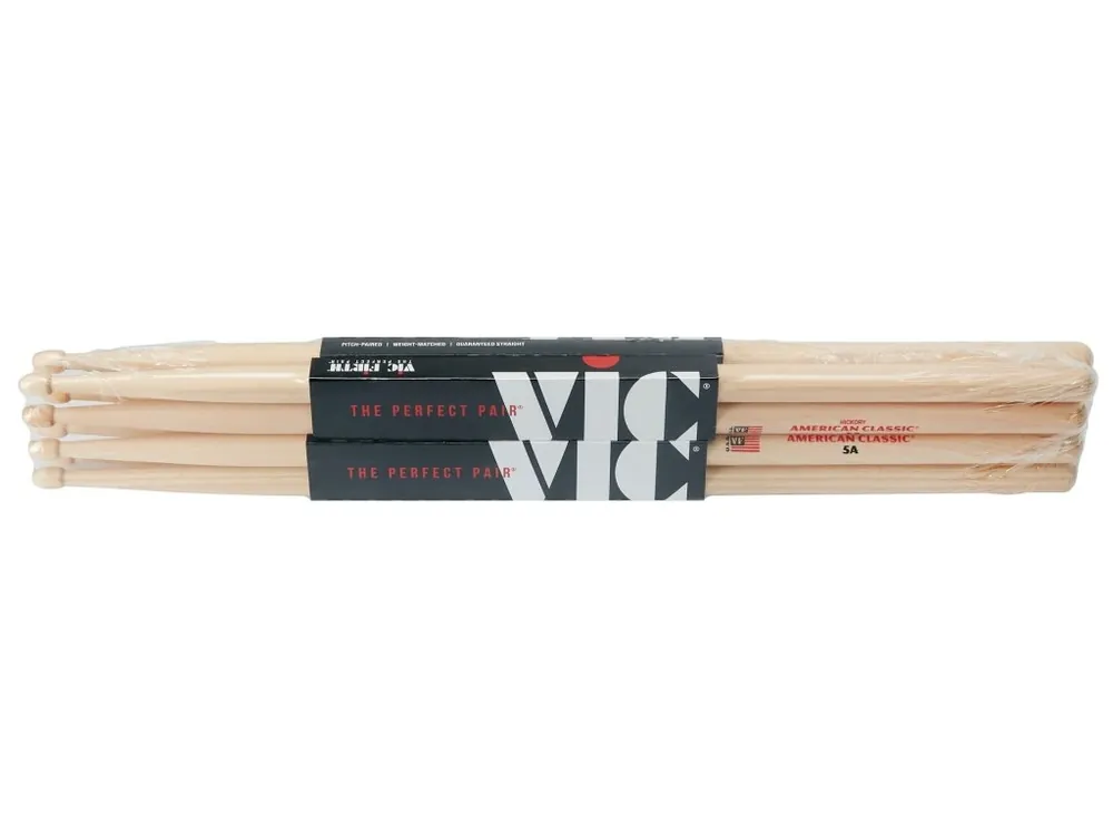 Zvýhodněný set hickorových paliček VIC FIRTH 5A 4 Pack Novinka