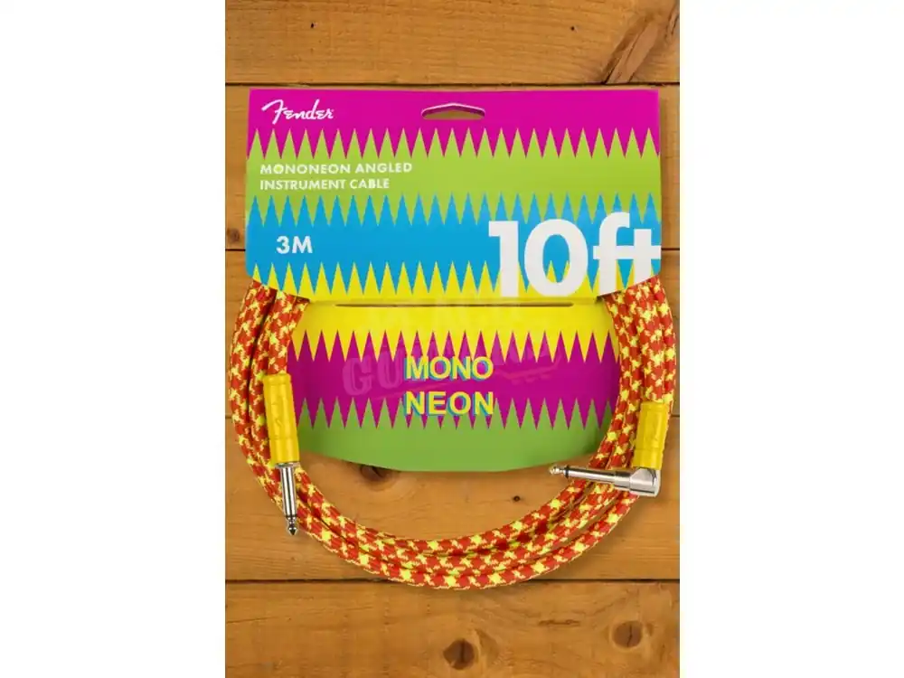 Tovární Cena Fender MonoNeon Instrument Cable Oranžová 5,5 m Rovný - Lomený