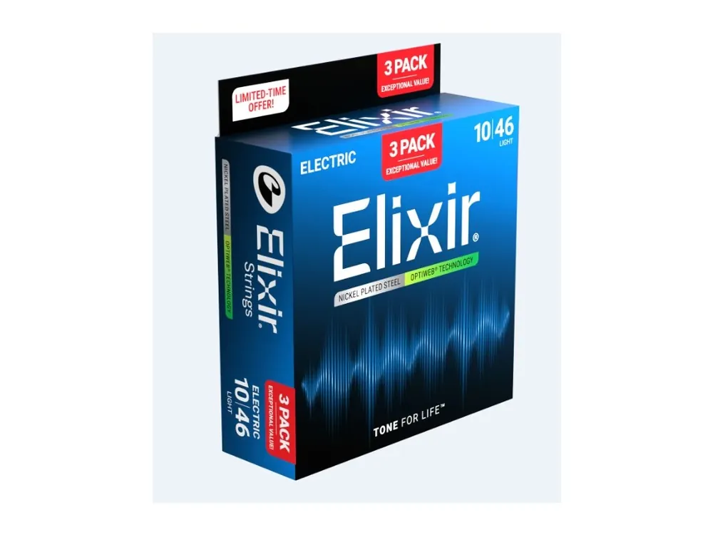 Odeslání Ihned ELIXIR Optiweb Light - Struny na elektrickou kytaru 3 sady