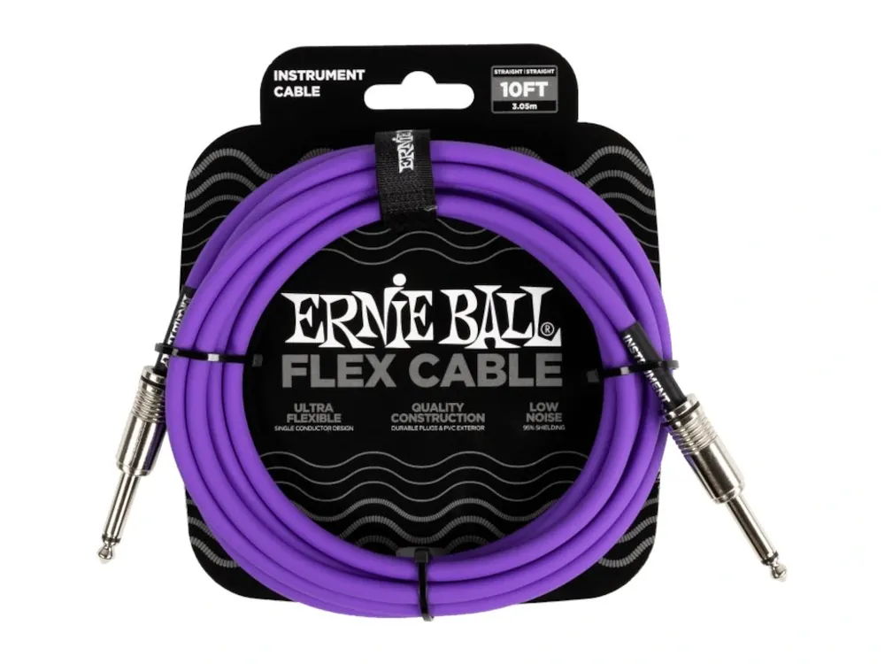 Přímo Od Výrobce Ernie Ball Flex Instrument Cable Straight/Straight Fialová 6 m Rovný - Rovný