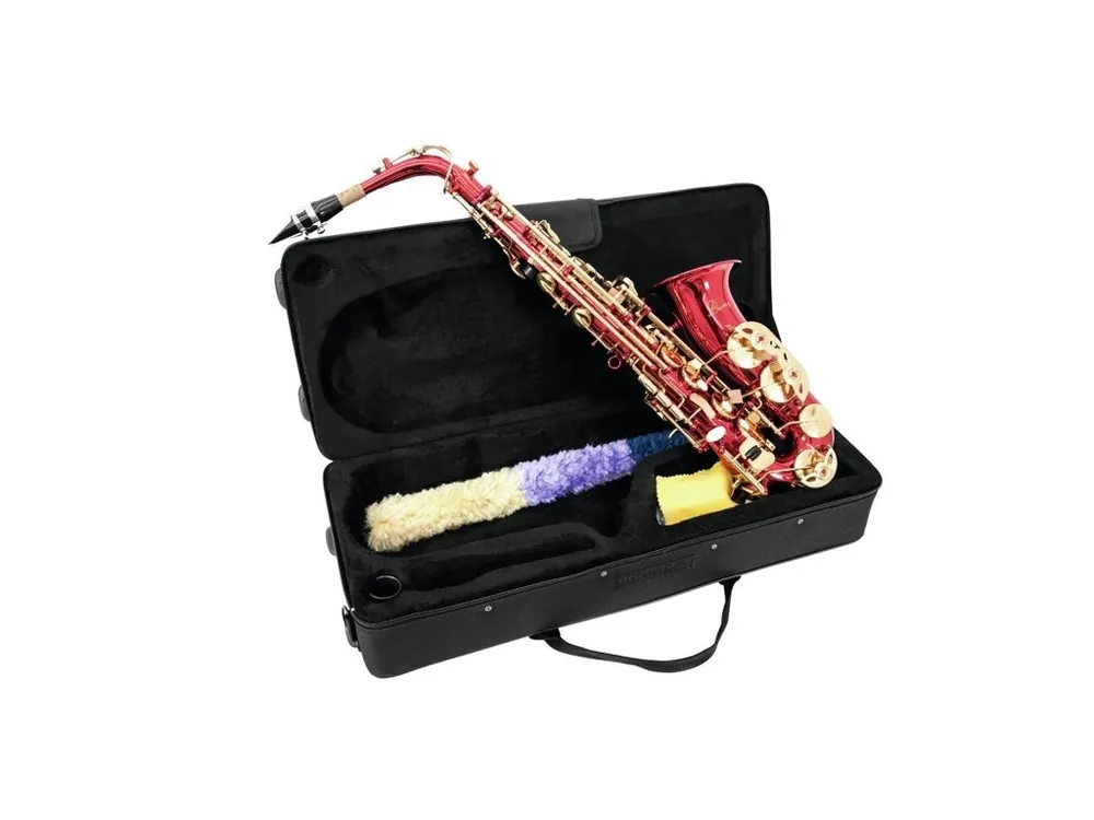 Ověřený Dimavery SP-30 Es alt saxofon, červený