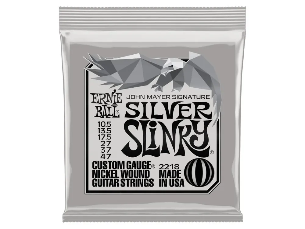 2218 Ernie Ball John Mayer Silver Slinky Nickel Wound Electric Guitar Strings 10.5 - 47 - struny na elektrickou kytaru - 1ks Akce