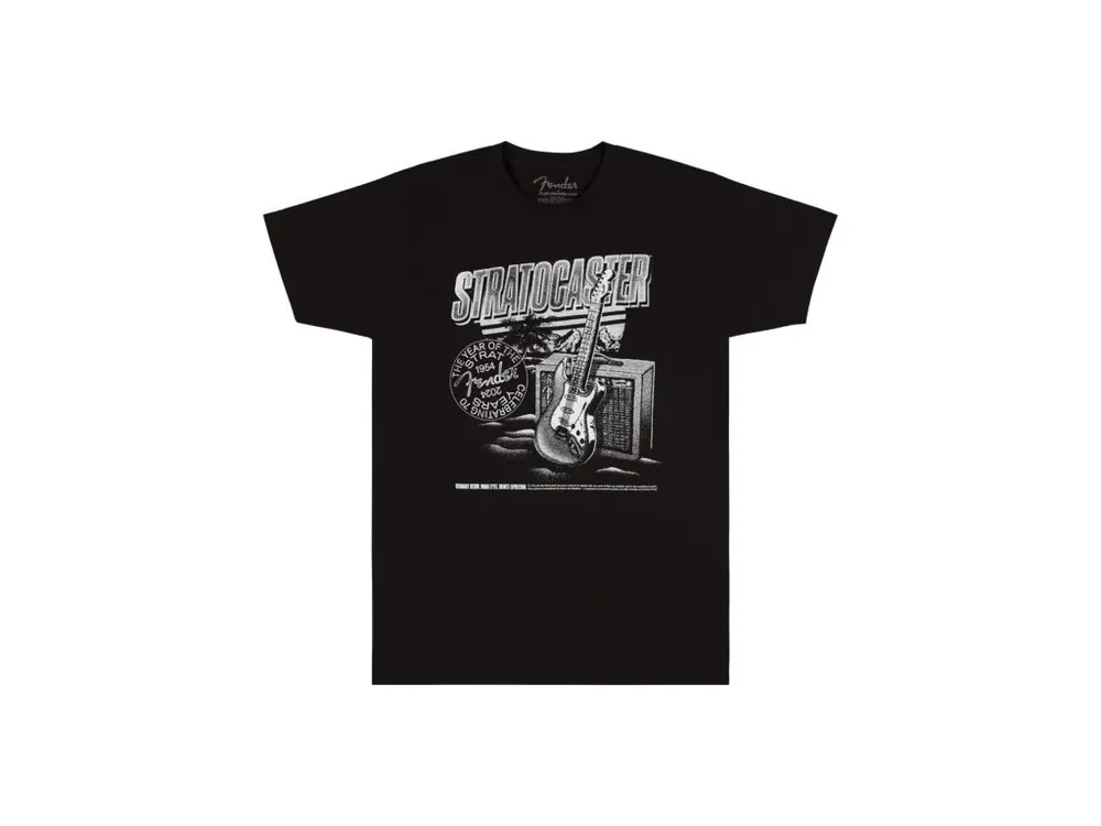 Značkový Fender Stratocaster 70th Anniversary Tee Black XXL