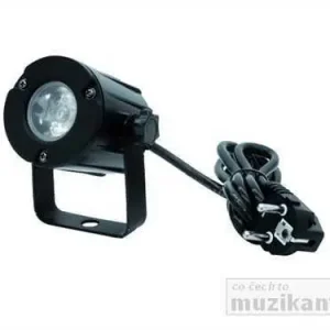Akční Cena Eurolite LED spot 3W, 6000K, 6, černý, bodový reflektor