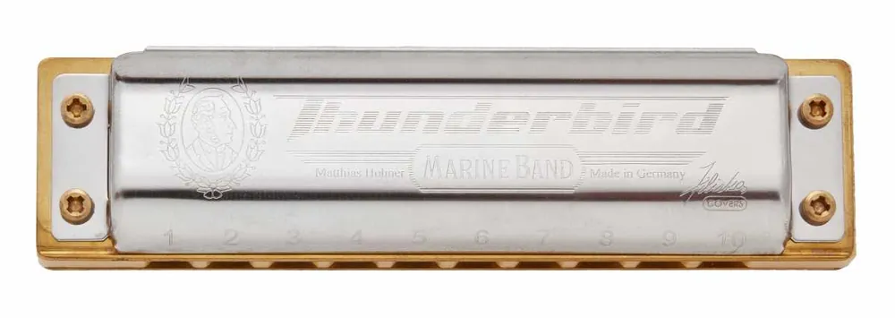HOHNER Marine Band Thunderbird F-major, low low octave Sleva