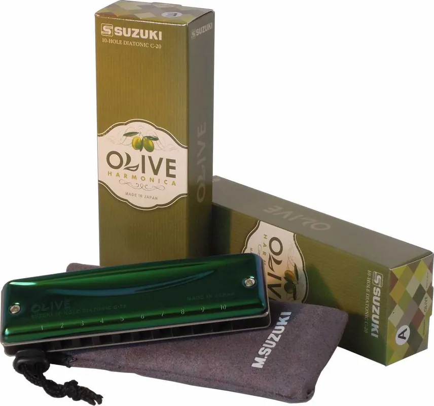 Harmonika diatonická Suzuki C-20 E Olive Finální Výprodej
