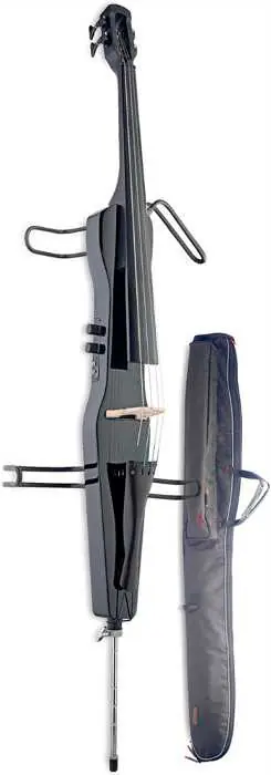 Autentický Stagg ECL 4/4 BK, elektrické violoncello, černé