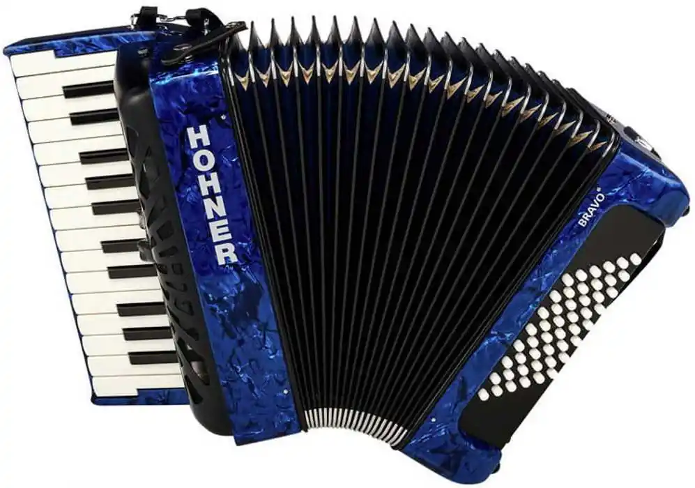 HOHNER Bravo II 48 Blue Silent Key Levný