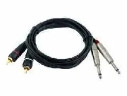 Kabel KC2-30 2x Jack 6,3 mono - 2x RCA, 3 m Víkendová Akce