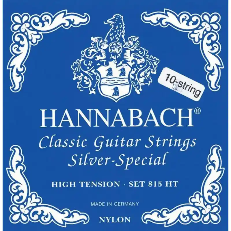 Vysoce Kvalitní Hannabach Struny pro klasickou kytaru série 815 Pro 8/10 strunou kytaru/High Tension Silver special Sada 8-strun