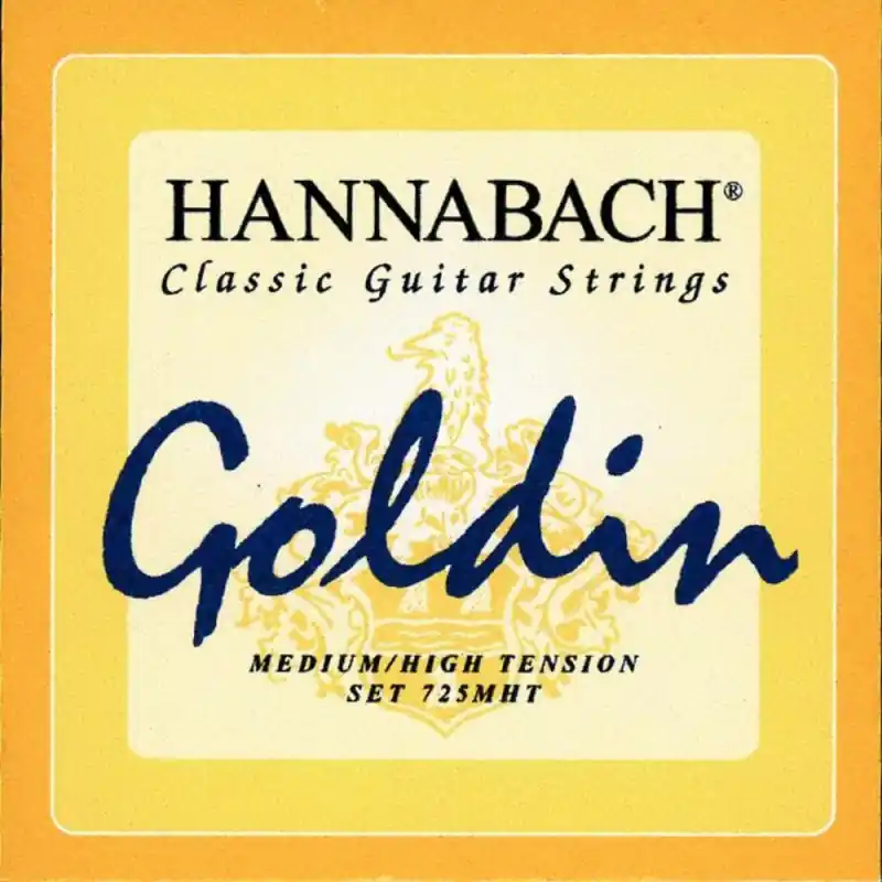 Hannabach Struny pro klasickou kytaru série 725 Medium / High Tension Goldin Sada Levný