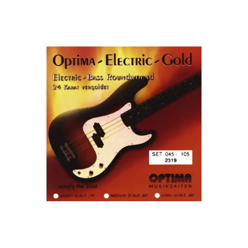 Přímo Od Výrobce Optima struny pro E-bas Gold Strings Round Wound Sada, 050