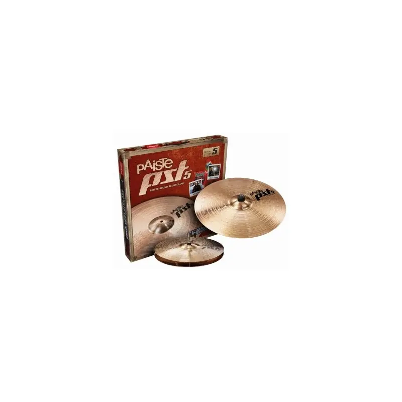 PAISTE PST 5 NEW ESSENTIAL SADA 14"MEDIUM-HIH + 18"CR/RIDE V KARTONU Nová Kolekce