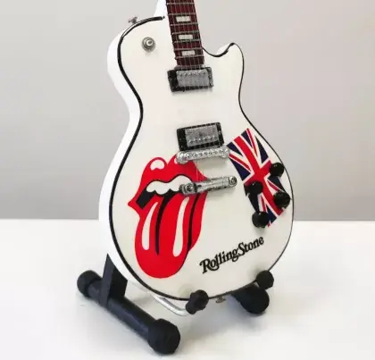 Miniatura kytary Music Legends PPT-MK054 Rolling Stones Tribute Les Paul White Finální Výprodej