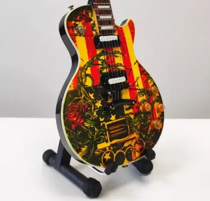 Miniatura kytary Music Legends PPT-MK009 DJ Ashba Guns N‘ RosesGibson Les Paul National Anthem Design Bezpečná Platba