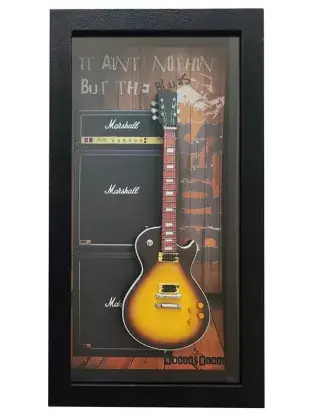 Akční Nabídka Miniatura kytary Music Legends PPT-MKB007 Blues Slash Gibson Les Paul Signature Sunburst