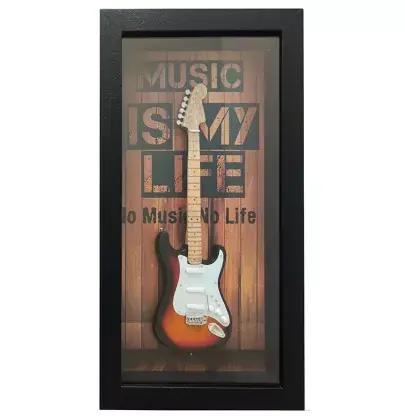 Miniatura kytary Music Legends PPT-MKB008 Music Is My Life Fender American Stratocaster 3CS Rychlé Dodání