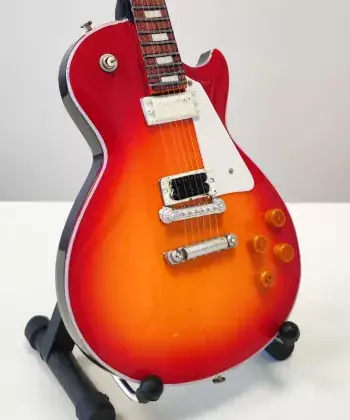 Miniatura kytary Music Legends PPT-MK101 Jimmy Page Led Zeppelin Gibson Les Paul 59 Washed Cherry VOS Jen Po Omezenou Doba