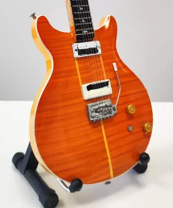 Značkový Miniatura kytary Music Legends PPT-MK111 Carlos Santana PRS SE Orange