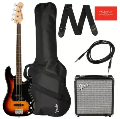 Novinka Baskytara 4strunná Fender Squier Affinity PJ Bass LRL 3TS R15 Pack