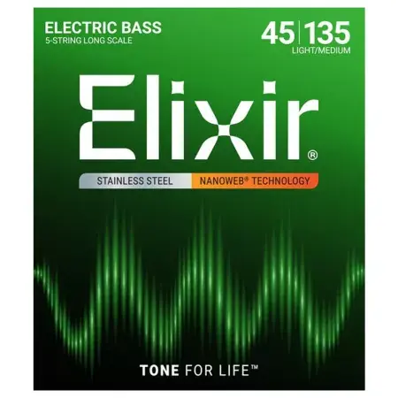 Finální Výprodej Struny pro baskytaru Elixir 14782 Light/Medium Long Scale 45/135