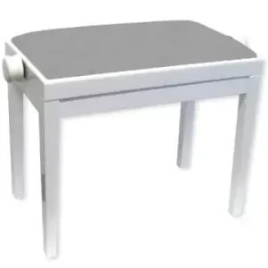 Stolička klavírní Discacciati 105R/36/88M bílý mat/šedý semiš Nízká Cena