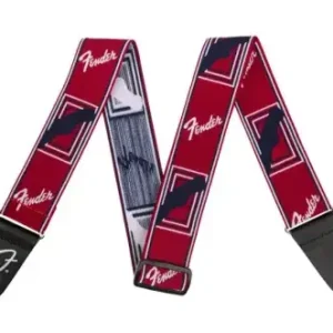 Autentický Řemen kytarový Fender Weighless Mono Strap R/W/B