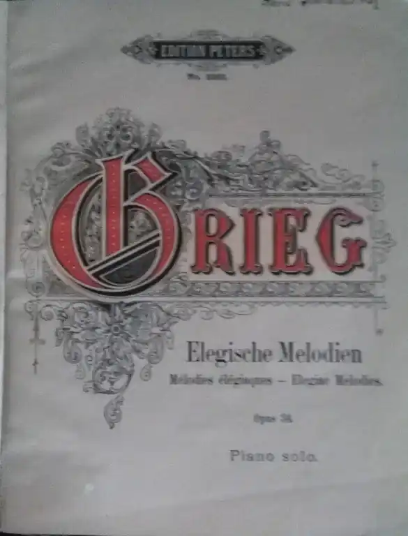 Grieg Edvard Zwei elegische Mleodien Autentický