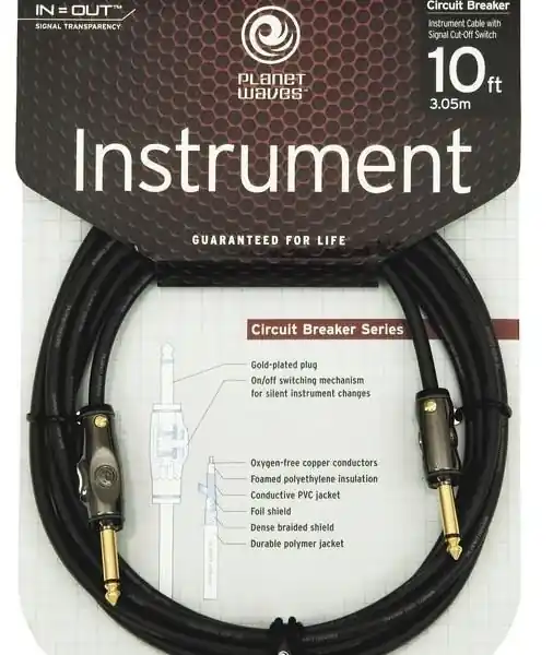 Nízká Cena Planet Waves DA PW-AGRA-10 Circuit Breaker - Nástrojový kabel
