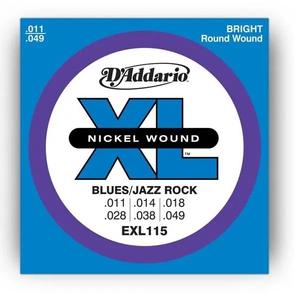 Oblíbený D‘Addario EXL115 struny el. kytara