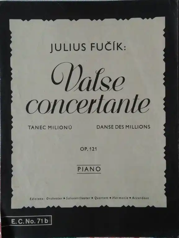 Fučík Julius Valse concertante "Tanec milionů" op. 121 Akční Cena