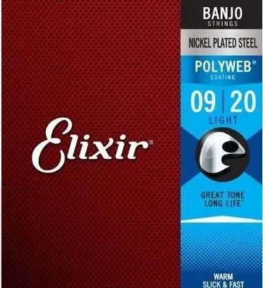 Elixir 11600 009/020 (009) struny banjo Banjo Nickel Plated Steel with POLYWEB Coating Výhodná Nabídka