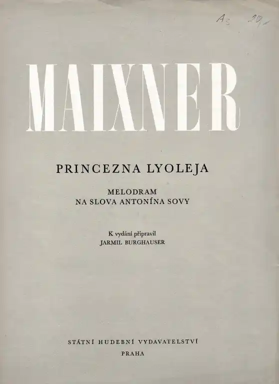 Vysoce Kvalitní Maixner Vincenc Princezna Lyoleja-melodram